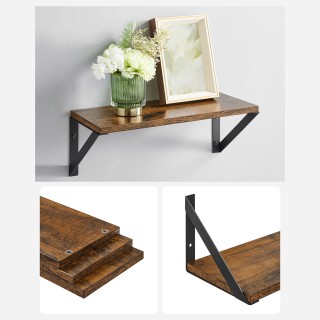 VASAGLE Ρουστίκ Καφέ & Μαύρα Επιτοίχια Ράφια - Σετ των 3 LWS442B01 ... VASAGLE Ρουστίκ Καφέ & Μαύρα Επιτοίχια Ράφια - Σετ των 3 LWS442B01 ...