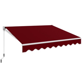 Costway Κόκκινη Τέντα με Βραχίονα 3x2,5μ - UV & Αδιάβροχη OP70368WN