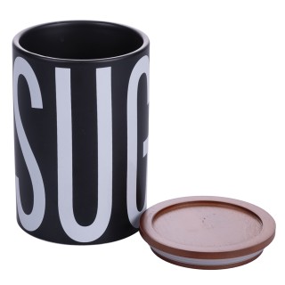 Villa DEste  Κεραμικό βάζο ζάχαρης 750 ml με καπάκι από μπαμπού Big...