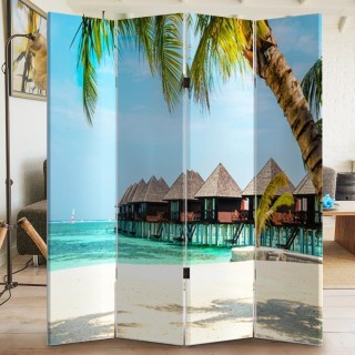 BAKAJI Παραβάν Διαχωριστικό 4 Πάνελ Εκτύπωση Μπρος-Πίσω Παγόδα Μαλ... BAKAJI Παραβάν Διαχωριστικό 4 Πάνελ Εκτύπωση Μπρος-Πίσω Παγόδα Μαλ...