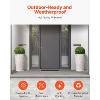 VEVOR Σετ 2 Ψηλών Στρογγυλών Γλαστρών 53 εκ για Εσωτερικό/Εξωτερικό...