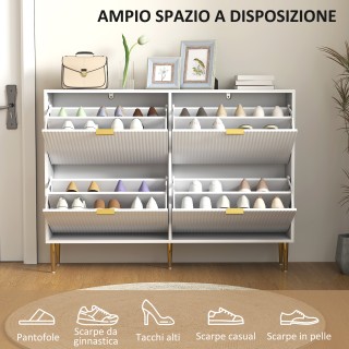 HOMCOM Συρταριέρα Slim για 20 Ζευγάρια Παπουτσιών με 4 Αναδιπλούμεν... HOMCOM Συρταριέρα Slim για 20 Ζευγάρια Παπουτσιών με 4 Αναδιπλούμεν...