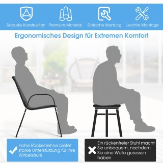 Costway Σετ επίπλων μπαλκονιού 3 τεμαχίων με τραπέζι μπιστρό και 2 ...