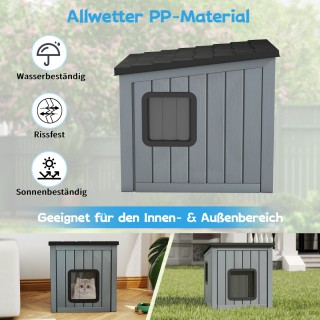 Costway Πολυχρηστικό Καταφύγιο Κατοικίδιων από Αδιάβροχο PP, 62,5 x...