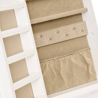 Atmosphera Κοσμηματοθήκη με Καθρέπτη 29x15x22 cm Λευκή 211546-White Atmosphera Κοσμηματοθήκη με Καθρέπτη 29x15x22 cm Λευκή 211546-White