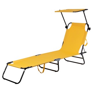 Galileo Αναδιπλούμενη ξαπλώστρα παραλίας με σκίαστρο, με ατσάλινο σ... Galileo Αναδιπλούμενη ξαπλώστρα παραλίας με σκίαστρο, με ατσάλινο σ...