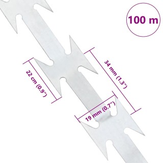 vidaXL Συρματόπλεγμα Λεπιδοφόρο 100 μ. Γαλβανιζέ BTO-22  42010269