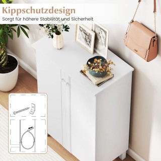 Costway Λευκή Ξύλινη Παπουτσοθήκη 4 Επιπέδων με Αποσπώμενα Ράφια κα... Costway Λευκή Ξύλινη Παπουτσοθήκη 4 Επιπέδων με Αποσπώμενα Ράφια κα...