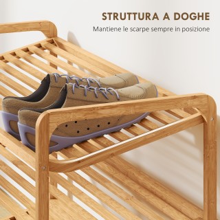 HOMCOM Ραφιέρα παπουτσιών 3 επιπέδων για 12 ζευγάρια παπούτσια με ρ... HOMCOM Ραφιέρα παπουτσιών 3 επιπέδων για 12 ζευγάρια παπούτσια με ρ...