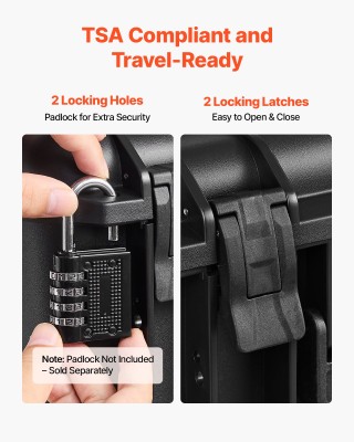 VEVOR Ανθεκτική Θήκη Πιστολιού με Αφρώδη Επένδυση XPE, Αδιάβροχη κα...