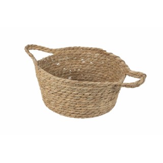 Villa DEste  Σετ 3 πολύχρηστων καλαθιών από φυσικές ίνες με λαβές N...