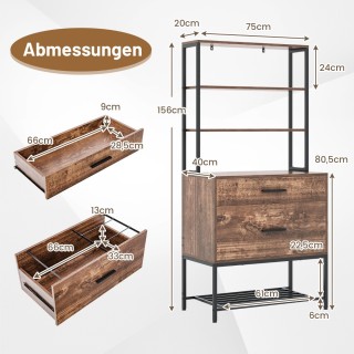 Πολυλειτουργικό Ντουλάπι Αρχείων με Ράφια, Συρτάρια και Βάση Εκτυπω... Πολυλειτουργικό Ντουλάπι Αρχείων με Ράφια, Συρτάρια και Βάση Εκτυπω...