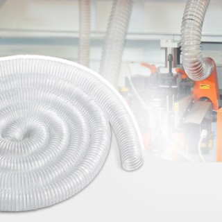 VEVOR  Εύκαμπτος Διαφανής Σωλήνας Συλλογής Σκόνης 2.5 x 20 PVC MGJC...