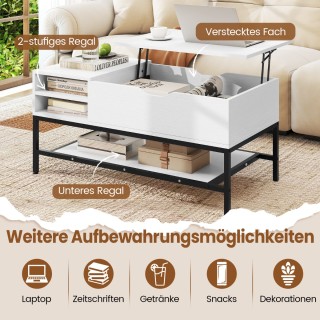 Costway Ρυθμιζόμενο Τραπέζι Καθιστικού με Κρυφό Αποθηκευτικό Χώρο κ... Costway Ρυθμιζόμενο Τραπέζι Καθιστικού με Κρυφό Αποθηκευτικό Χώρο κ...