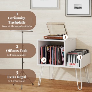 Costway Λευκό Τραπεζάκι με Σταθμό Φόρτισης και Χώρο για Πικάπ με Δι... Costway Λευκό Τραπεζάκι με Σταθμό Φόρτισης και Χώρο για Πικάπ με Δι...