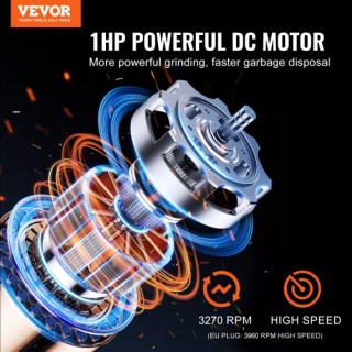 VEVOR  Απορριμματοφάγος 1 HP 3960 RPM EZ Connect  GDLJCLQ1HPZLCUQZ7V2