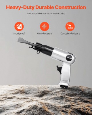 VEVOR Κιτ Πνευματικού Σφυριού Air Hammer με 4 Καλέμια 3500 BPM 12 C...