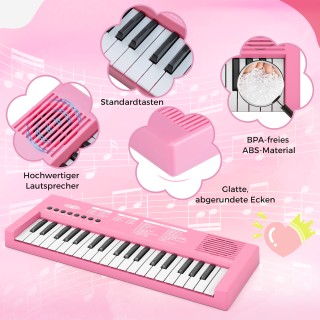 Costway Παιδικό Πληκτρολόγιο Πιάνου 37 Πλήκτρων Φορητό Ηλεκτρονικό ...