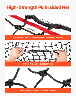 VEVOR Δίχτυ για Στρογγυλές Δεμάτες Σανό Αργής Σίτισης Αλόγων MGCWZW...