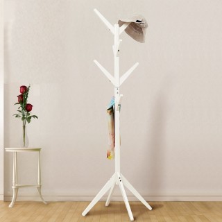 BAKAJI Ξύλινη Κρεμάστρα Δαπέδου από Πεύκο με 8 Γάντζους Λευκή 58x5... BAKAJI Ξύλινη Κρεμάστρα Δαπέδου από Πεύκο με 8 Γάντζους Λευκή 58x5...