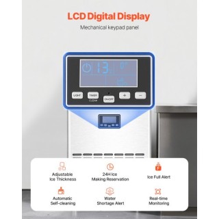 VEVOR Επαγγελματική Παγομηχανή Ελεύθερης Τοποθέτησης 100lbs/24H 45 ...