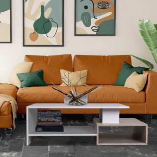 BAKAJI  Τραπέζι Καθιστικού Ορθογώνιο Μοντέρνου Σχεδιασμού Ξύλο 4 Ρά...