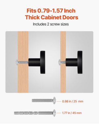 VEVOR Σετ 10 Μαύρων Στρογγυλών Χερουλιών Ø32 mm από Κράμα Ψευδαργύρ... VEVOR Σετ 10 Μαύρων Στρογγυλών Χερουλιών Ø32 mm από Κράμα Ψευδαργύρ...