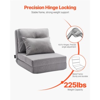 VEVOR Πτυσσόμενη Καρέκλα Δαπέδου με 5 Θέσεις Γκρι DBYZDCKWFS00JUGS1V0