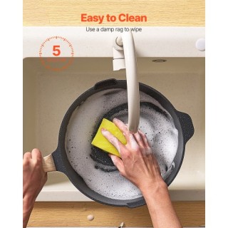 VEVOR Σετ Μαγειρικών Σκευών 17 Τεμαχίων με Γρανίτη Αντικολλητικό Μα...