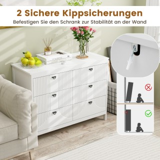 Πολυλειτουργικό Ντουλάπι Αποθήκευσης 106 x 40 x 79 cm με 6 Συρτάρια...