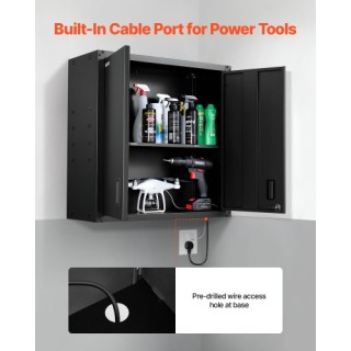 VEVOR Μεταλλικό Επιτοίχιο Ντουλάπι με Ρυθμιζόμενο Ράφι & Κλείδωμα -...