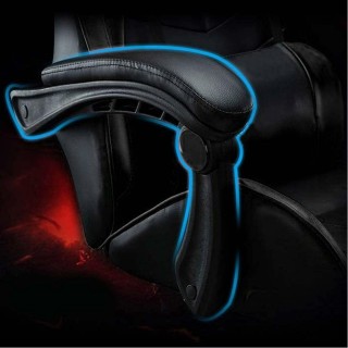 BAKAJI Μαύρη Καρέκλα Gaming με Μαξιλάρι Στήριξης Κεφαλής και Οσφυϊ... BAKAJI Μαύρη Καρέκλα Gaming με Μαξιλάρι Στήριξης Κεφαλής και Οσφυϊ...