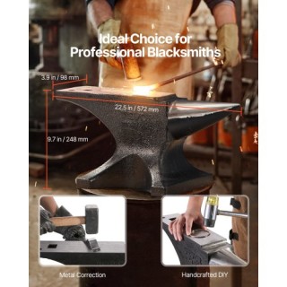 VEVOR Αμόνι με Μονή Κέρατο 110 λίβρες από Χυτοχάλυβα, Στρογγυλό Κέρ... VEVOR Αμόνι με Μονή Κέρατο 110 λίβρες από Χυτοχάλυβα, Στρογγυλό Κέρ...