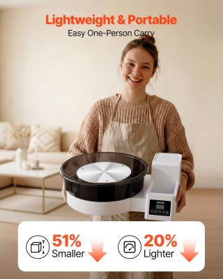 VEVOR Ηλεκτρικός Τροχός Αγγειοπλαστικής 450W με Πεντάλ, Ρυθμιζόμενη...