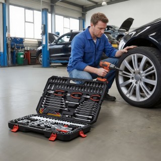 VEVOR Σετ Μηχανικών Εργαλείων 314 Τεμαχίων: Μετρικά Καρυδάκια, Κλει...