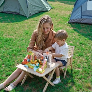 VEVOR Σετ Μαγνητικών Τουβλών 150 Τεμαχίων Δάσος Κάστρο για STEM Mon...