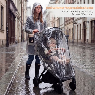 Costway Αναδιπλούμενο παιδικό καρότσι ταξιδιού με κάλυμμα βροχής, ρ... Costway Αναδιπλούμενο παιδικό καρότσι ταξιδιού με κάλυμμα βροχής, ρ...