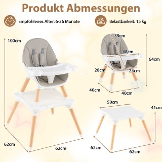 Costway Πολυλειτουργική Καρέκλα Φαγητού για Μωρά & Νήπια 6-σε-1 με... Costway Πολυλειτουργική Καρέκλα Φαγητού για Μωρά & Νήπια 6-σε-1 με...