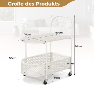 Costway Γυάλινο Τραπεζάκι Σαλονιού με Σχέδιο Αρκούδας JV11722WH Costway Γυάλινο Τραπεζάκι Σαλονιού με Σχέδιο Αρκούδας JV11722WH