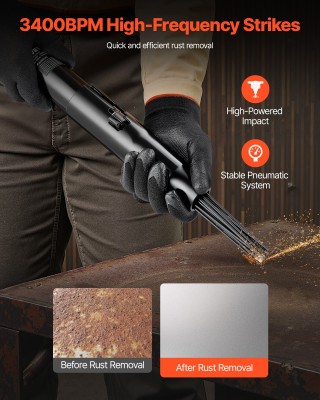 VEVOR Πνευματικός Αποξεστικός Βελονοκαθαριστής 3400BPM για Αφαίρεση...