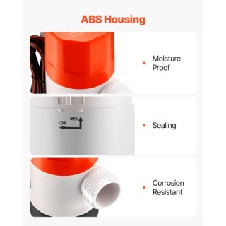 VEVOR Αντλία Ζωντανού Δολώματος Σκάφους 12V 500 GPH με 2 Εισόδους C... VEVOR Αντλία Ζωντανού Δολώματος Σκάφους 12V 500 GPH με 2 Εισόδους C...