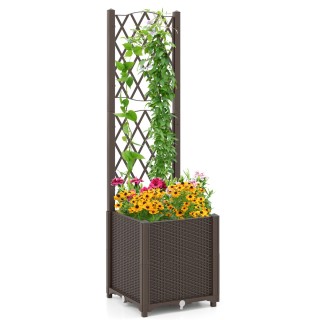 Costway Ζαρντινιέρα με Πέργκολα για Αναρριχώμενα Φυτά 40x40x140 εκ....