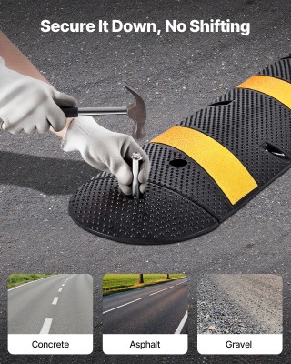 VEVOR Πλαστικός Επιβραδυντής Ταχύτητας 1830MM με Διπλό Κανάλι για Μ...