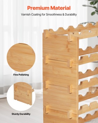 VEVOR Στοιβαζόμενη Ραφιέρα Κρασιών 72 Φιαλών, 8 Επίπεδα, Ελεύθερης ... VEVOR Στοιβαζόμενη Ραφιέρα Κρασιών 72 Φιαλών, 8 Επίπεδα, Ελεύθερης ...