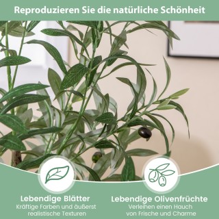 Costway Σετ Τεχνητών Ελαιόδεντρων με Ρεαλιστική Απεικόνιση και Σταθ... Costway Σετ Τεχνητών Ελαιόδεντρων με Ρεαλιστική Απεικόνιση και Σταθ...