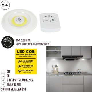 JE CHERCHE UNE IDEE Σετ 4 Αυτοκόλλητα LED Φωτιστικά Ραφιών με Dimme... JE CHERCHE UNE IDEE Σετ 4 Αυτοκόλλητα LED Φωτιστικά Ραφιών με Dimme...