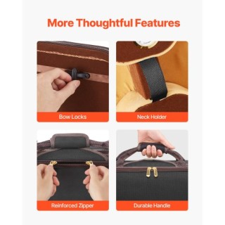 VEVOR Φορητή Θήκη Βιολιού 4/4 Ανθεκτική στις Γρατζουνιές από Νάιλον...