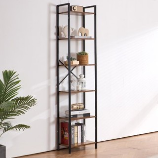 VEVOR Μεταλλική Βιβλιοθήκη Ρουστίκ Βιβλιοθήκη 6 Επιπέδων για το Σαλ... VEVOR Μεταλλική Βιβλιοθήκη Ρουστίκ Βιβλιοθήκη 6 Επιπέδων για το Σαλ...