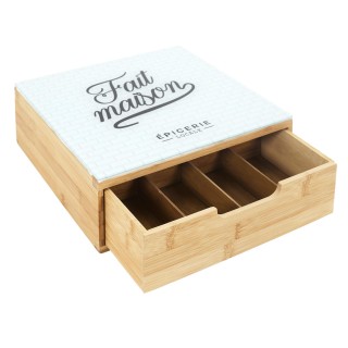 Συρτάρι - Διοργανωτής για Κάψουλες Καφέ Ξύλο & Γυαλί 10 x 30 x 30 c...