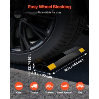 VEVOR Σετ 2 Βαρέων Καθηκόντων Στόπ Στάθμευσης με Ανακλαστικές Λωρίδ...